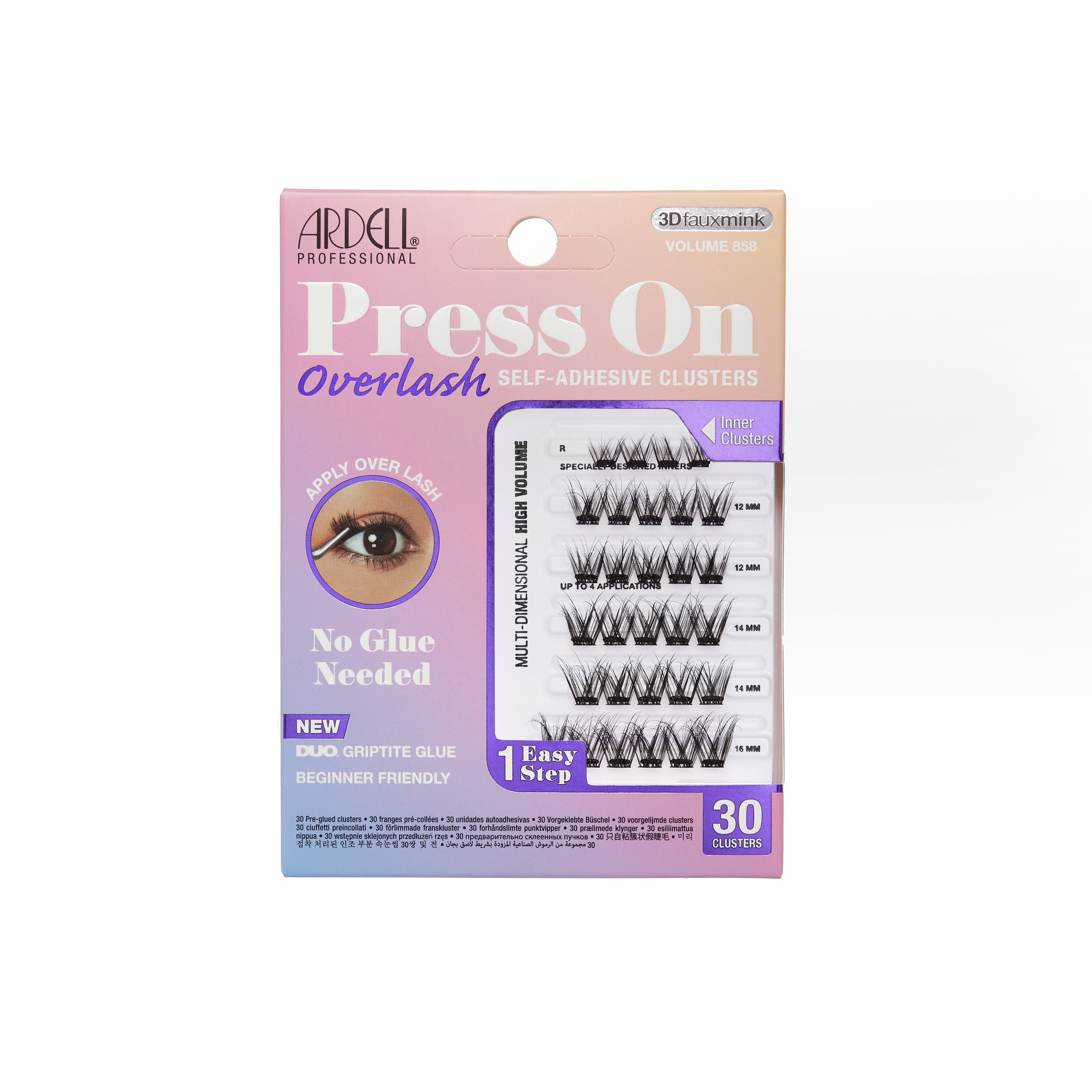 Press On Overlash 3D Fauxmink Volume 858 Front