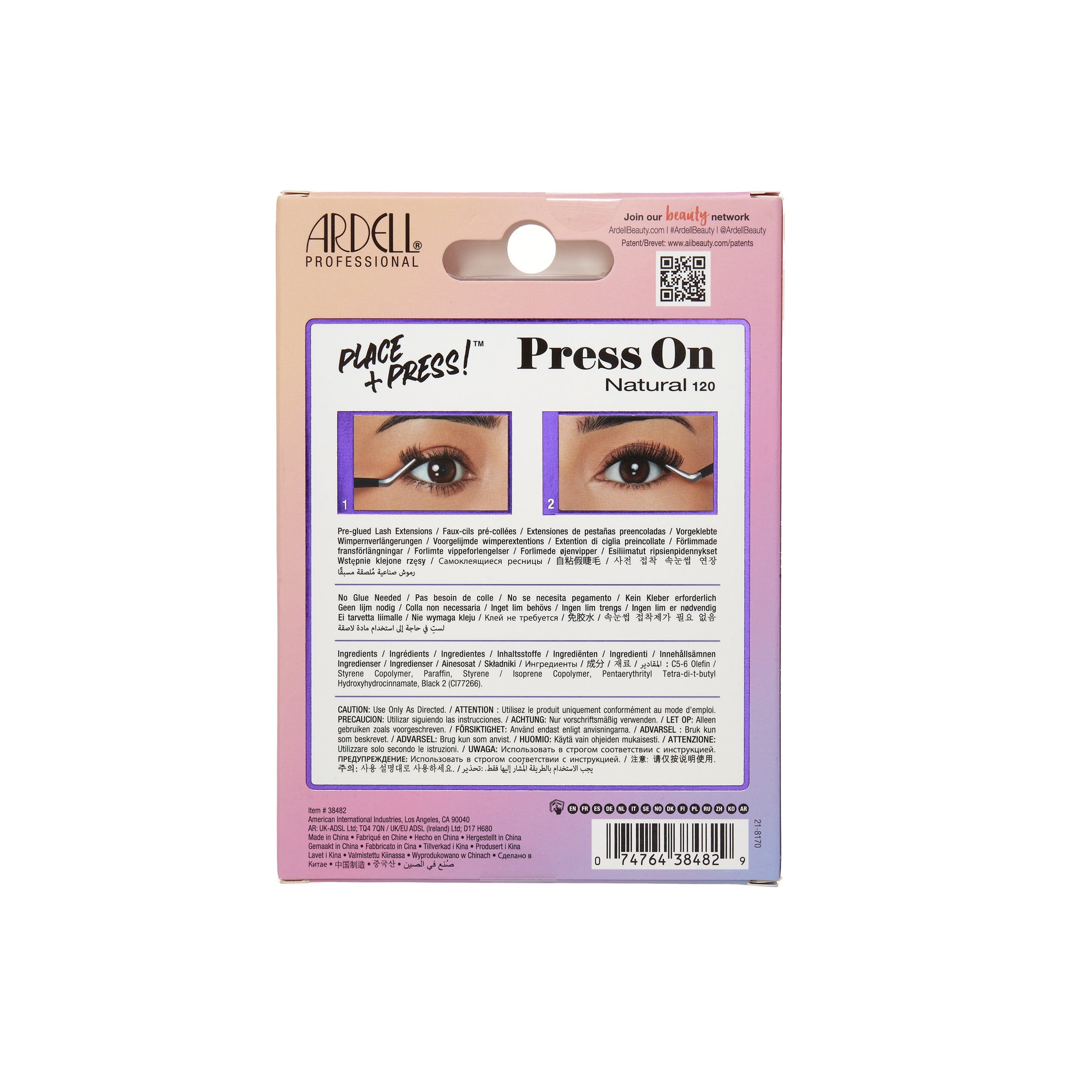 Ardell Press On Overlash Natural 120 Back