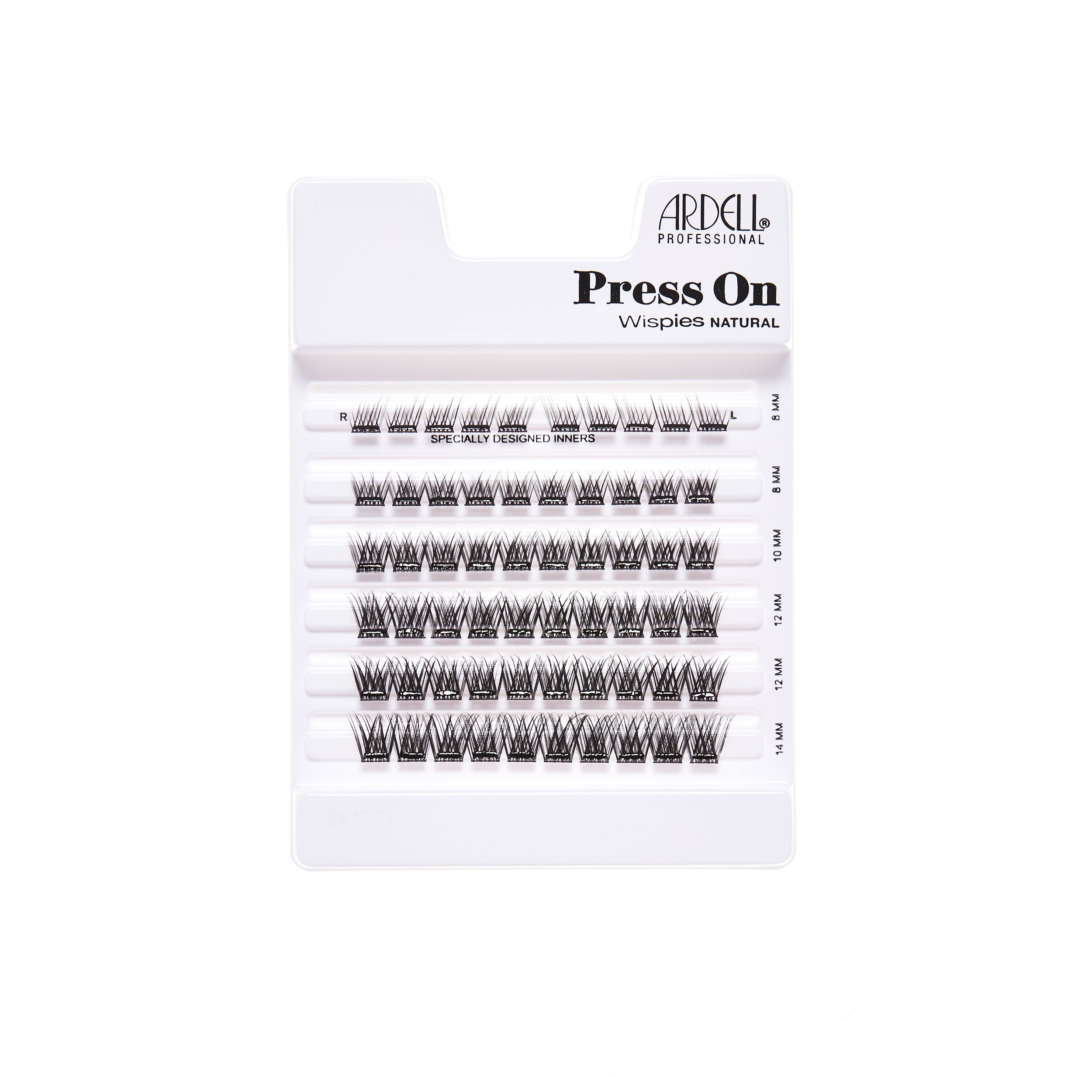 Tray of Press On Pre-Glued Underlash Extensions Wispies Natural