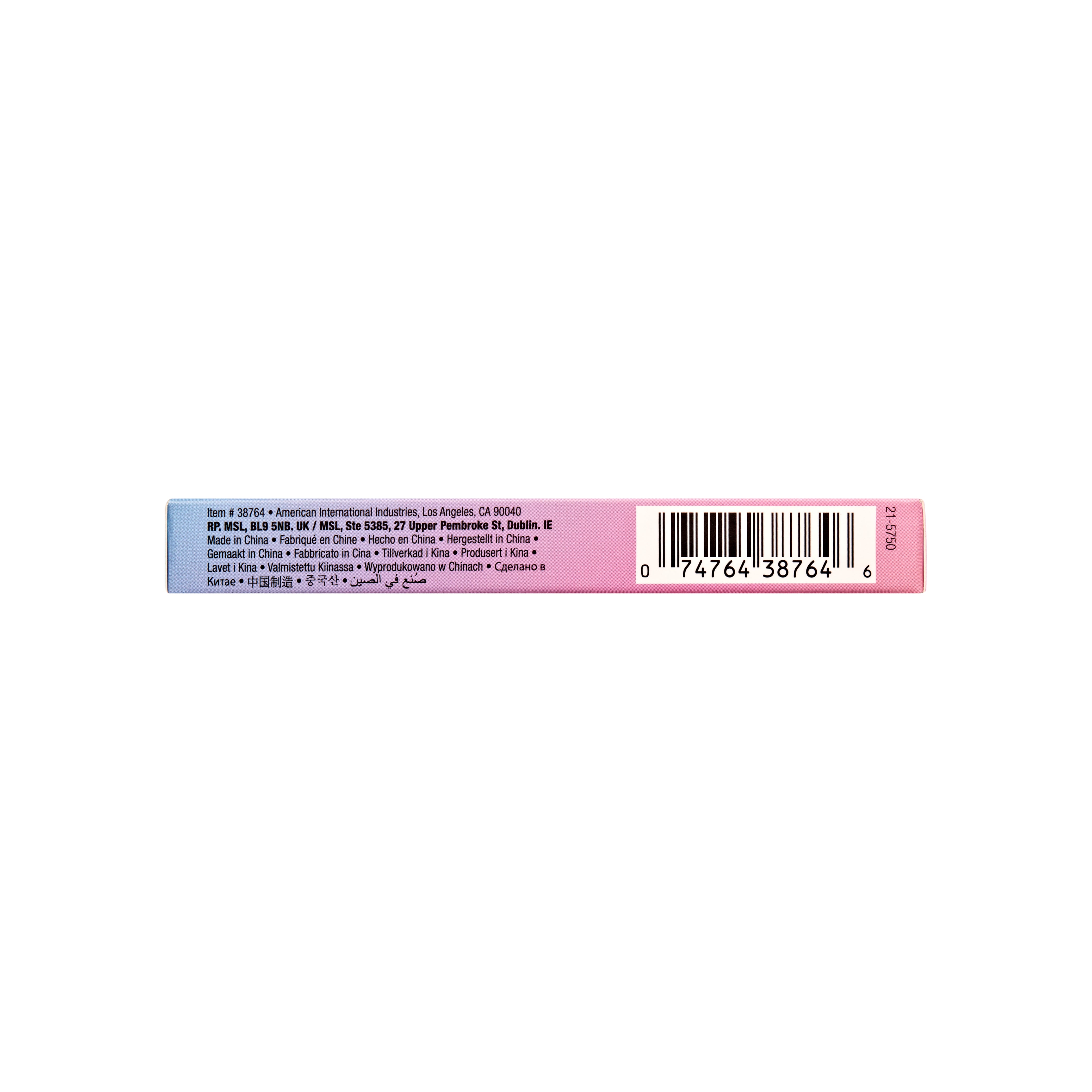 UPC label for Ardell Wispies Volume Press On Lashes for scanning and inventory tracking purposes.