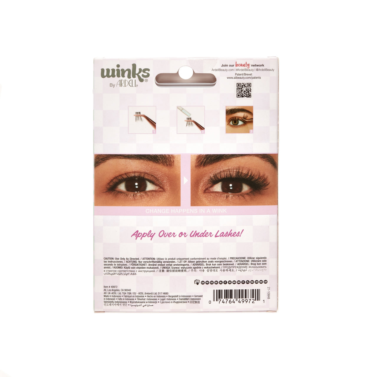 Winks Fluffy Clusters Natural 180 ct Back Package