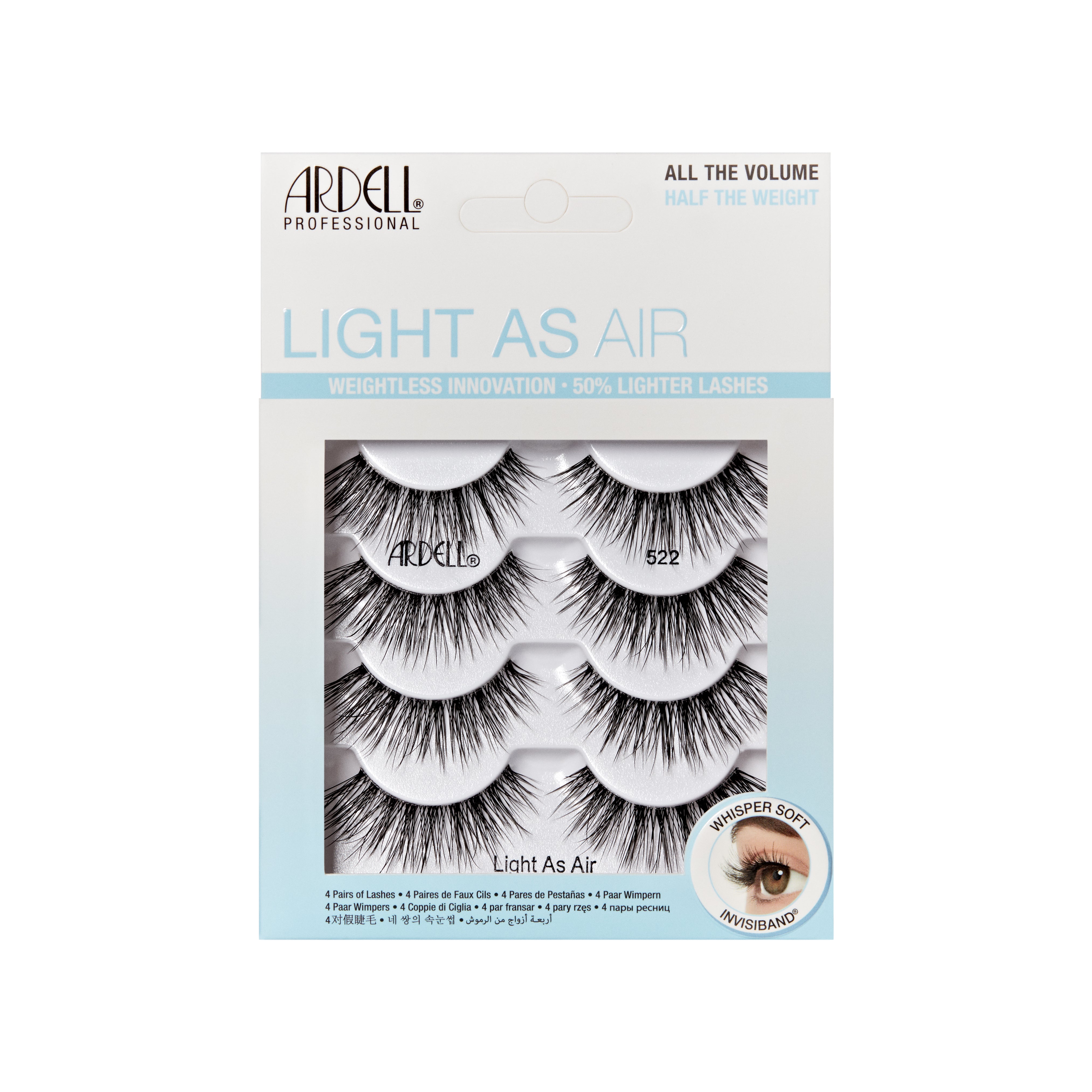 Ardell Light As Air 522 lashes packaging on a white background