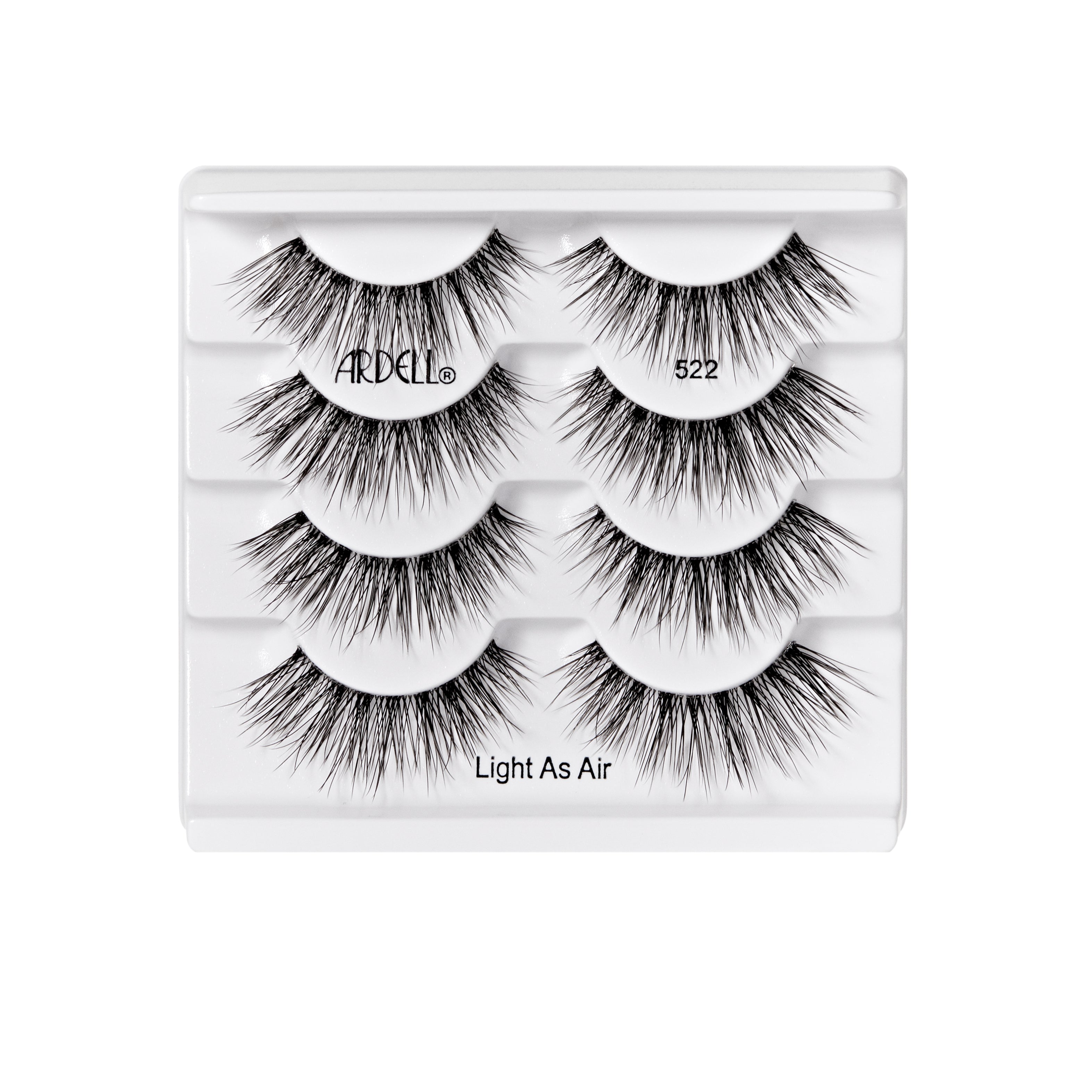 Ardell Light As Air 4pk 522 packaging with four pairs on a white background
