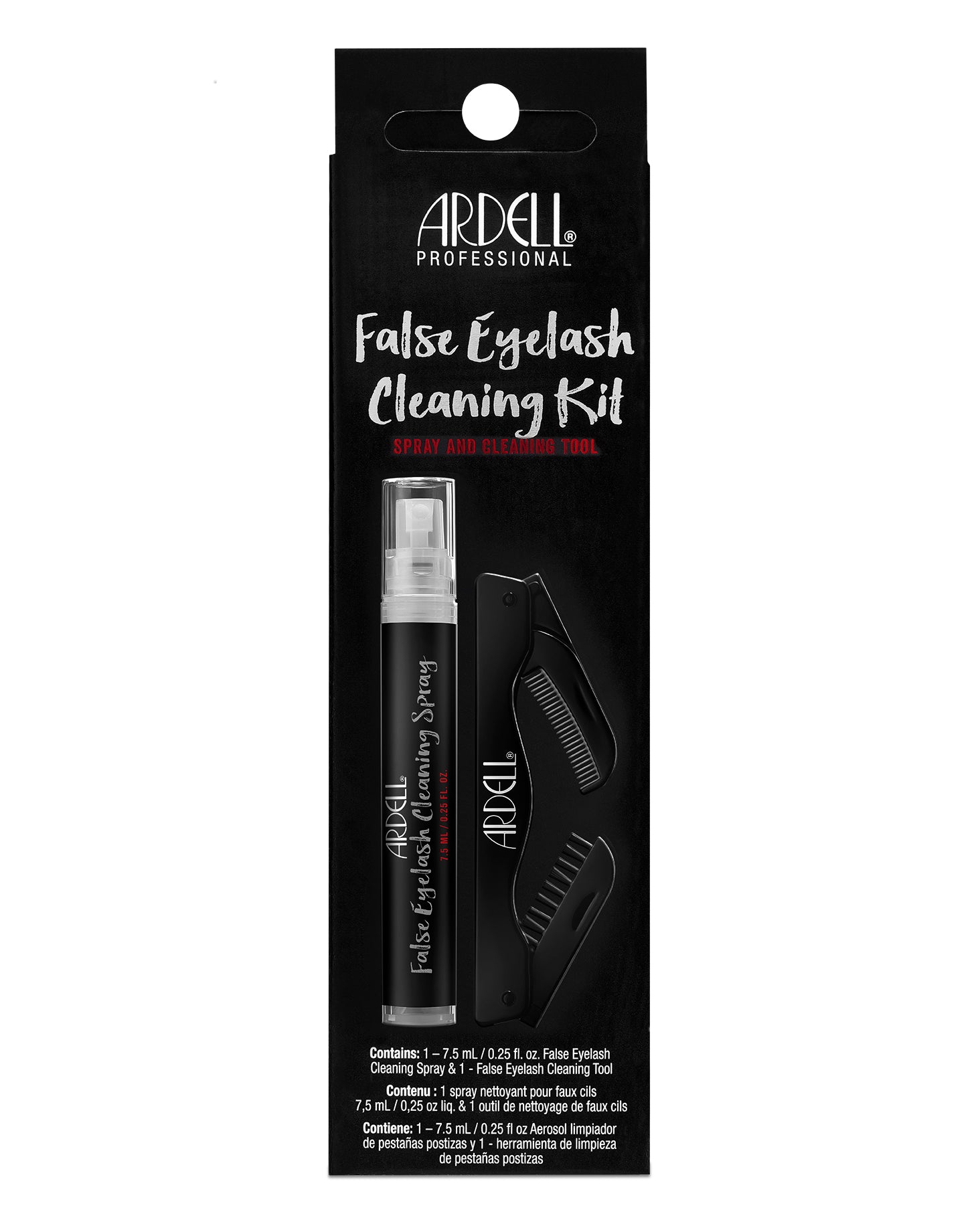 Ardell Professional False Eyelash Cleaning Kit with spray and tool for lash maintenance
