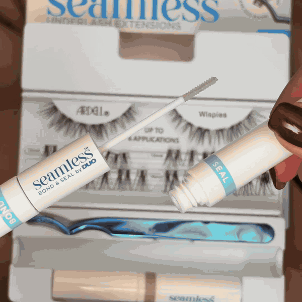 Seamless Underlash Extensions Kit, Wispies Application GIF