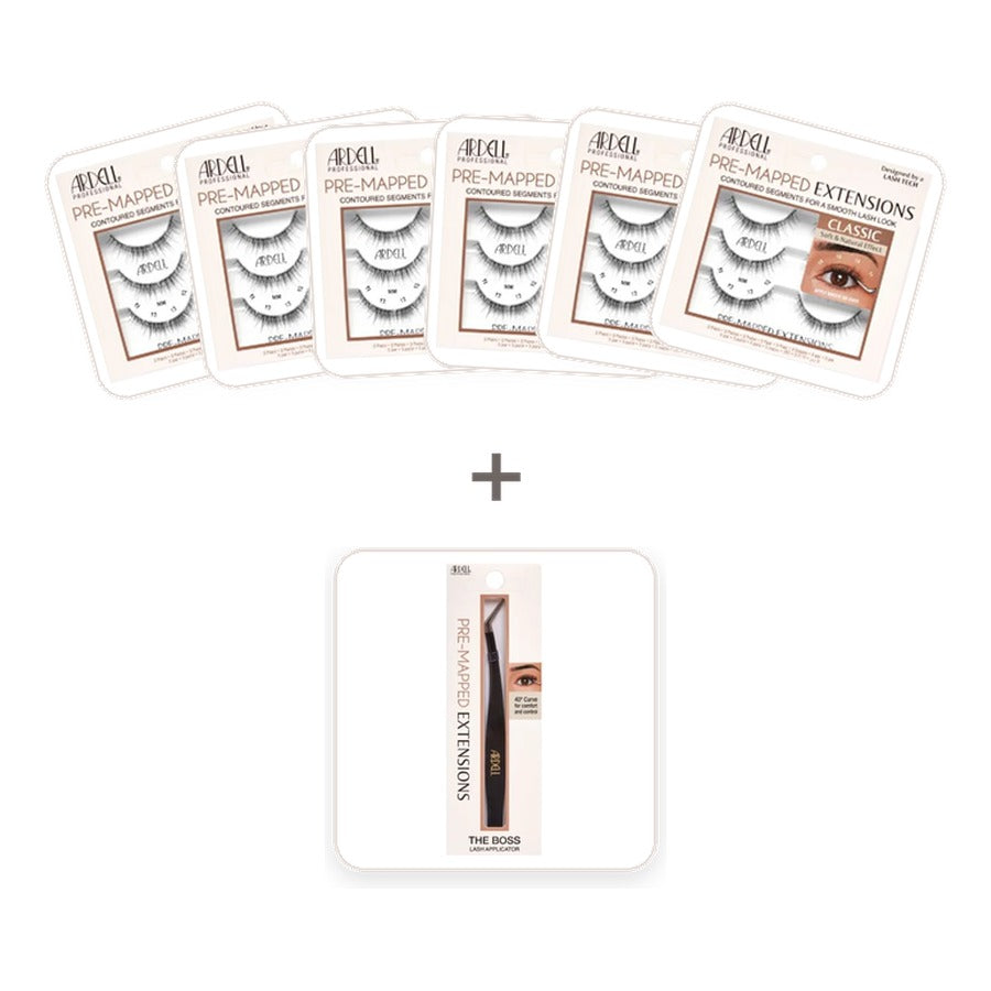 18 Pairs Pre-Mapped Extensions Classic + Applicator
