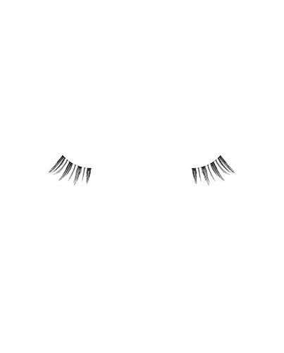 A floating Ardell Accents 311 - Black featuring its  light volume, medium length with spiky effect half lash style