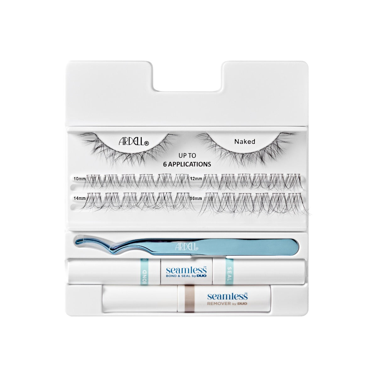 Seamless Underlash Extensions Naked  tray featuring its inclusions
