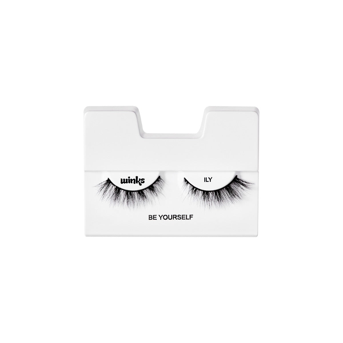 Winks Be Yourself Lashes ILY on tray