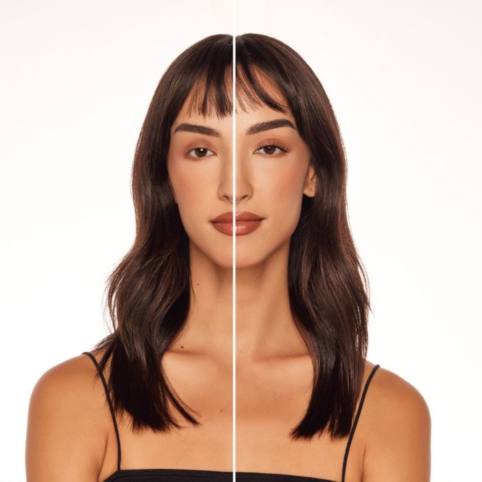 Model with monolid eyes wearing Ardell Naked Press-On Lashes for a subtle, everyday lash enhancement.