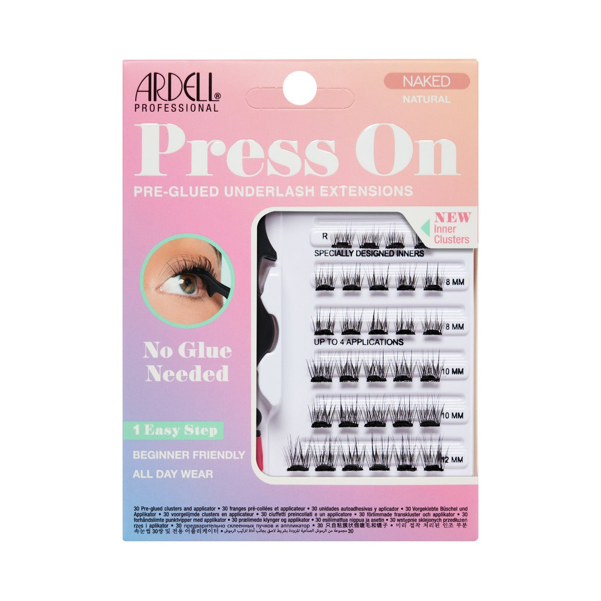 Ardell Naked Press on Lash Underlash Extensions Natural SKU# 32267 Front 

