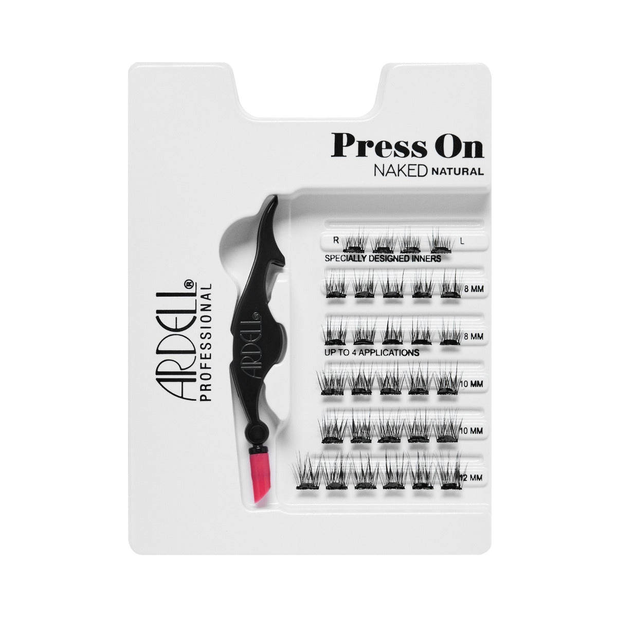 Ardell Naked Press On Underlash Extensions Gainz packaging tray showing its inclusions