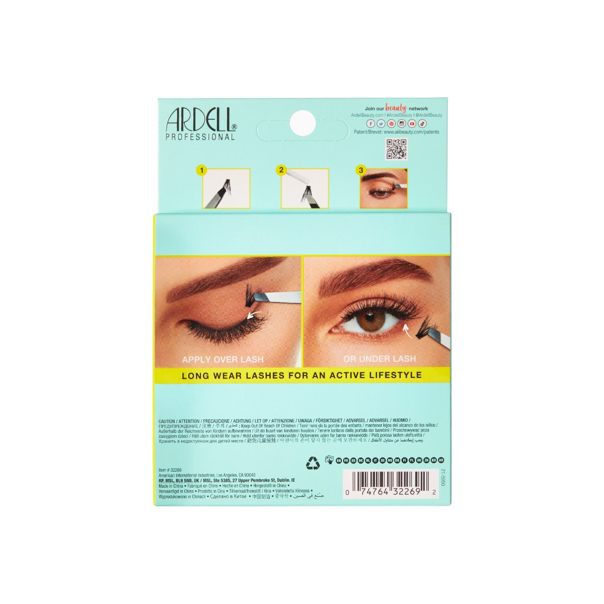 Back of Ardell Active Lash Clusters  Dash 40 Pc
