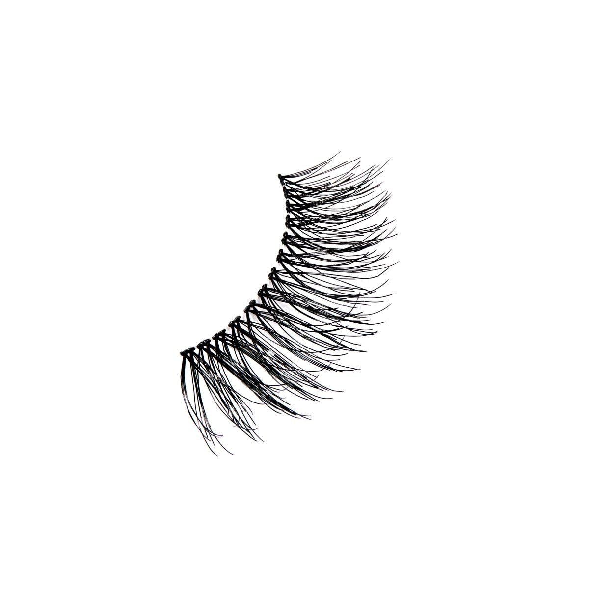 Naked My Way 421 4 Pack floating clusters arranged to show mid lash profile
