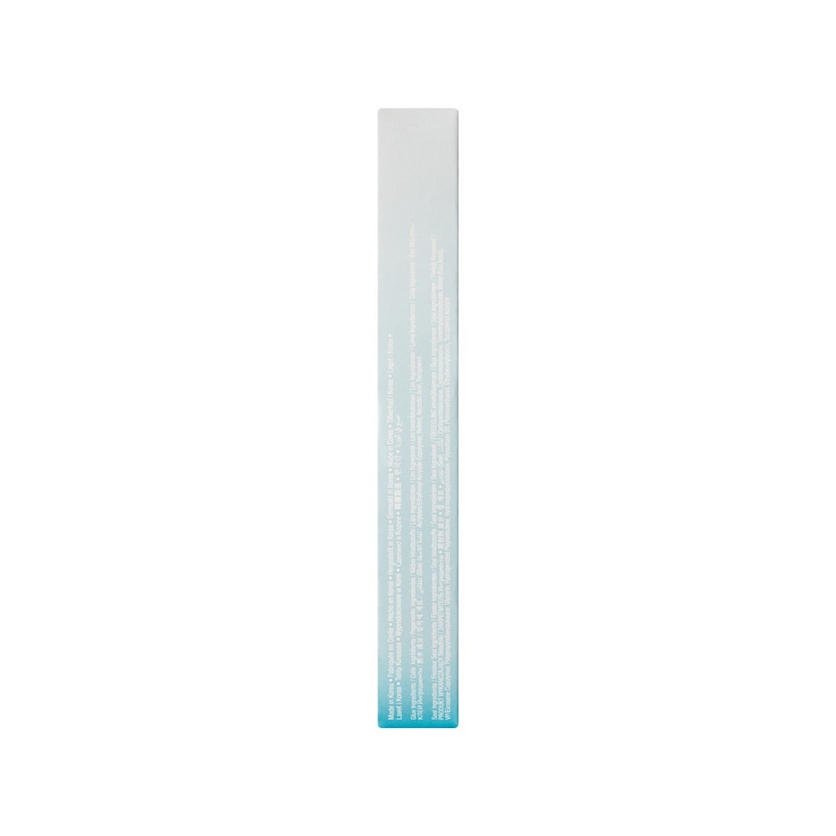 Left side face of Seamless Underlash 1  Day Clear Glue & Seal retail packaging