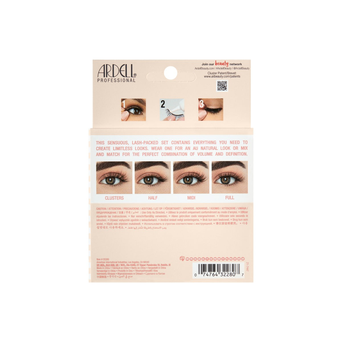 Back of Naked My Way 434 4 Pack retail wall hook packaging printed with product infromation