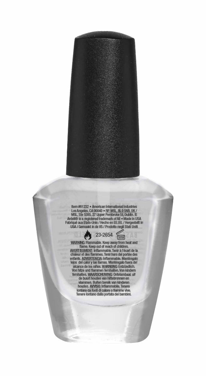 Back of Ardell Base & Top Shield bottle, showing product usage instructions and multi-language safety warnings.