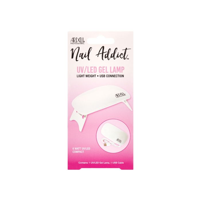 Ardell Nail Addict UV/LED Gel Lamp – Front view of compact at-home gel nail curing lamp.