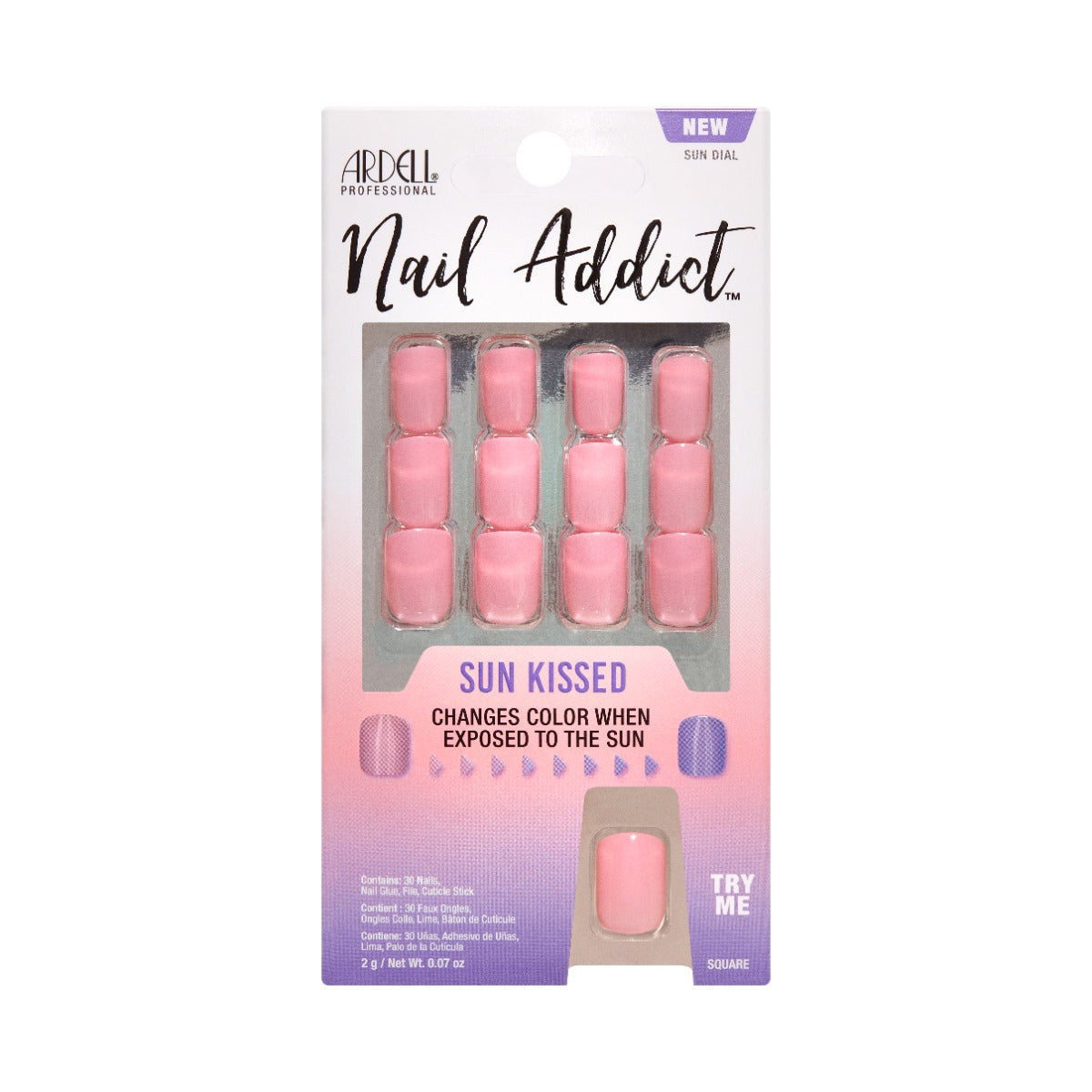 12 nails in packaging with a try me feature
