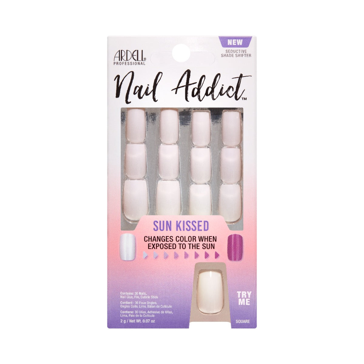 12 nails in packaging with a try me feature
