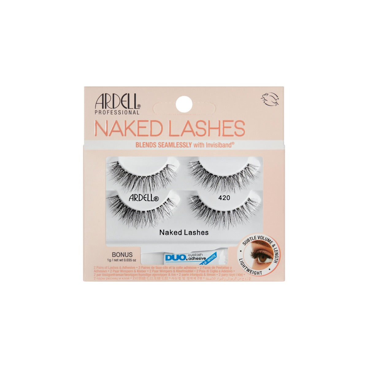 Naked Lashes 2 pack 420 front side of packaging 