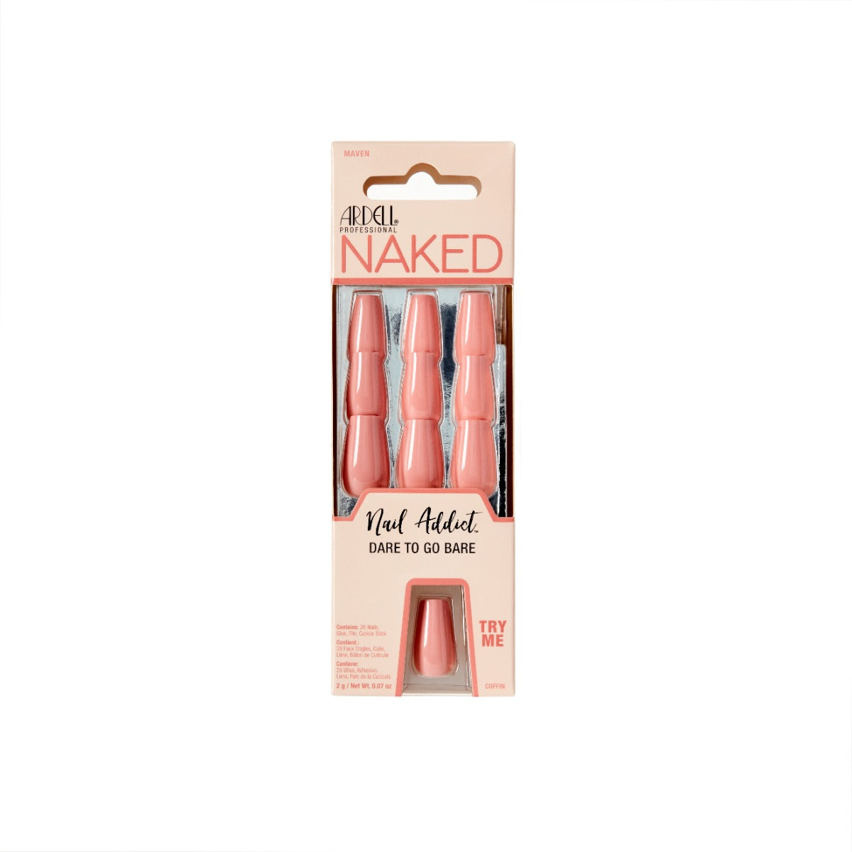 Ardell Nail Addict Naked Maven front side of packaging 