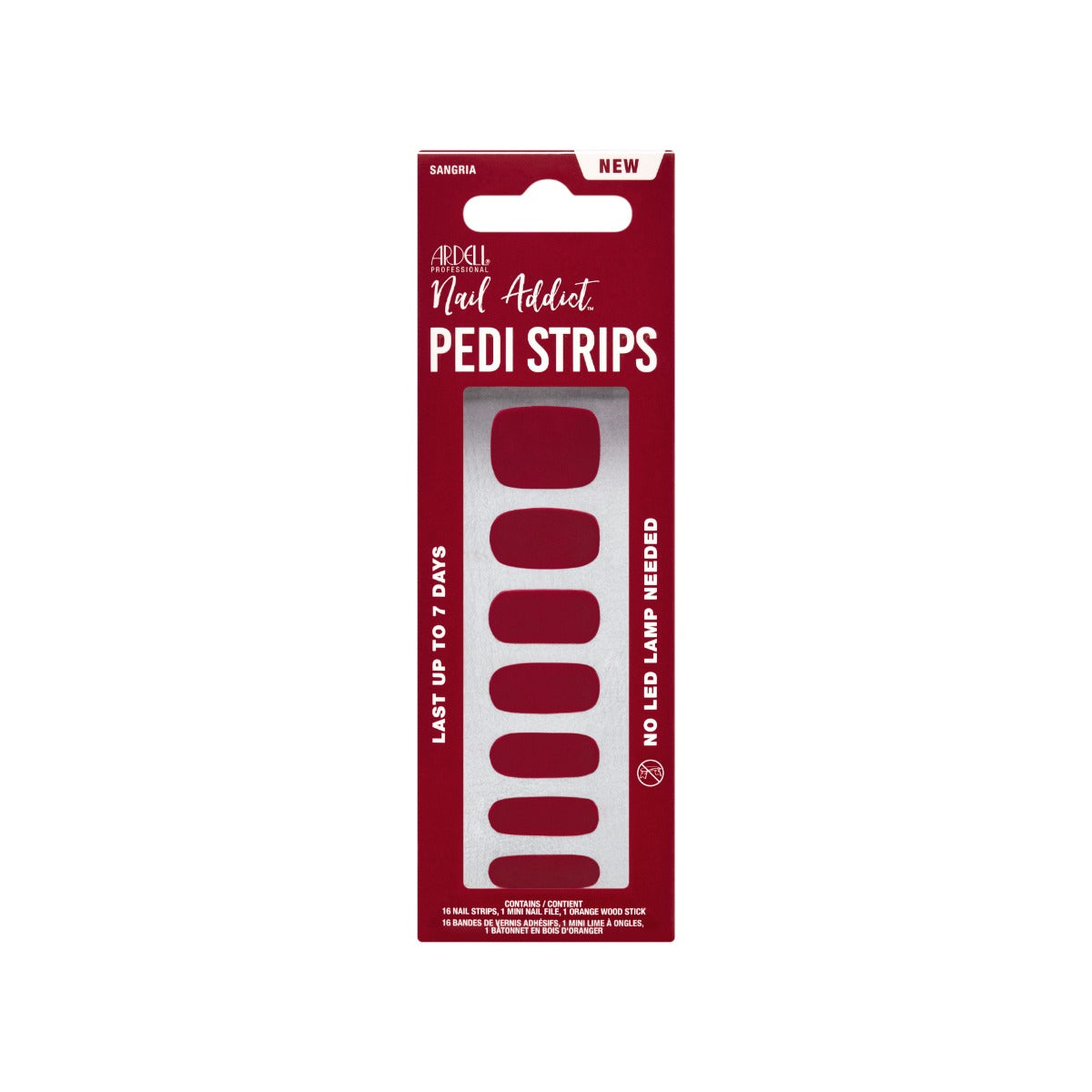 Front view of sealed Ardell Nail Addict Nail Strips packaging.