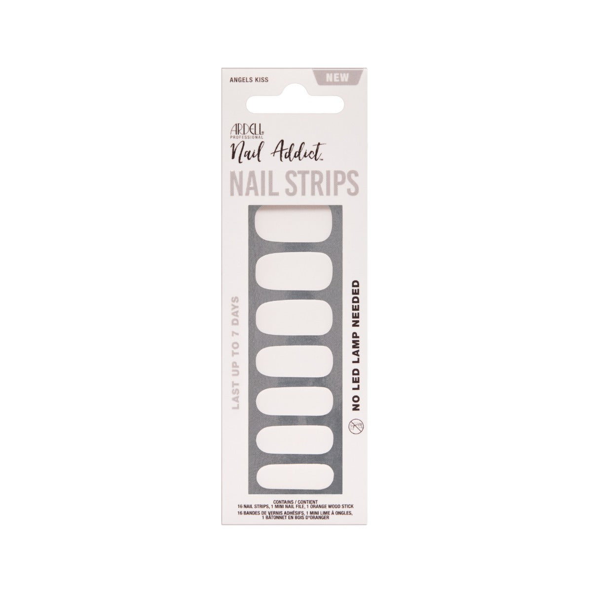 Front face of Ardell Nail Addict Nail Strips packaging.