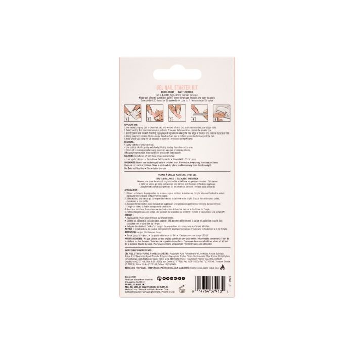 Ardell Nail Addict First Kiss Starter Kit – Back of box featuring usage directions and ingredients.