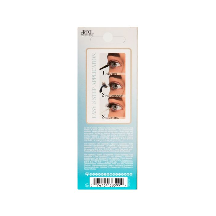 Ardell Seamless Underlash Extensions Mini Kit Wispies – Back of package with lash application directions.