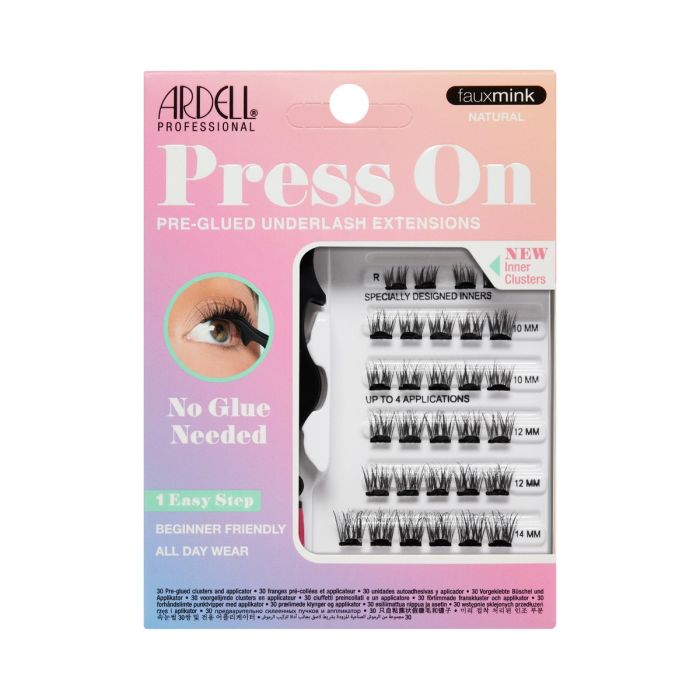 Front of Ardell Press-On Faux Mink Natural Lashes, light and wispy lashes for everyday wear.