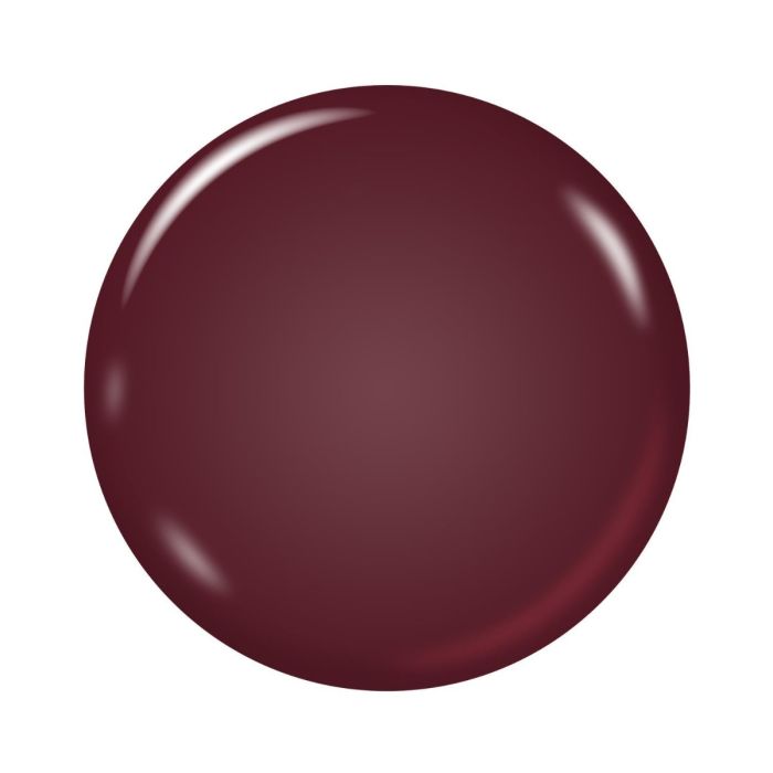 Swatch of Ardell Refined gel polish showing rich mauve-burgundy color with a creamy, opaque finish.