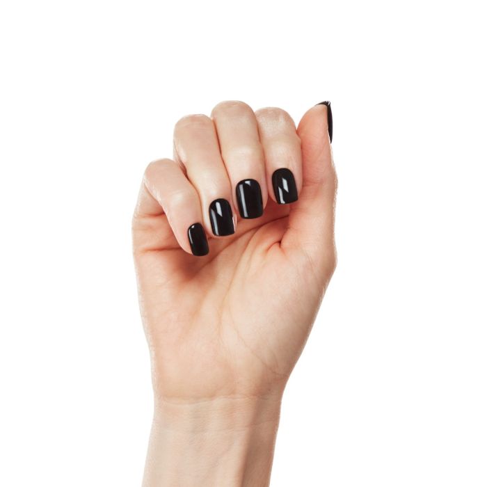Close-up hand shot of Ardell Twilight Luxuria One Step Gel Polish for a bold, smooth gel manicure look.