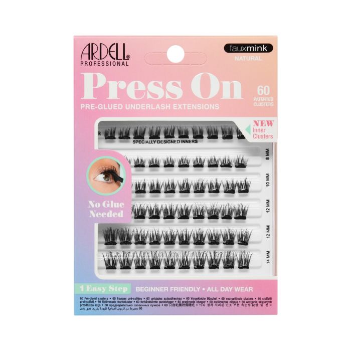 Front of Ardell Press-On Faux Mink Lashes Natural 60 Count, soft volume lashes with a faux mink finish.