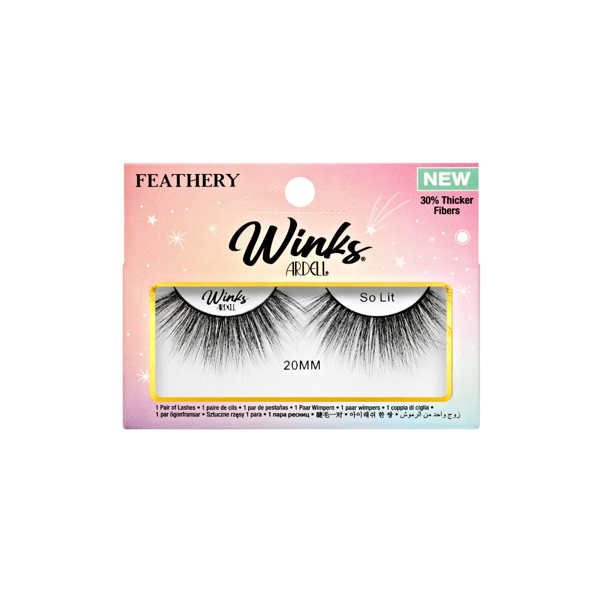 1 pair of lashes in packaging  
