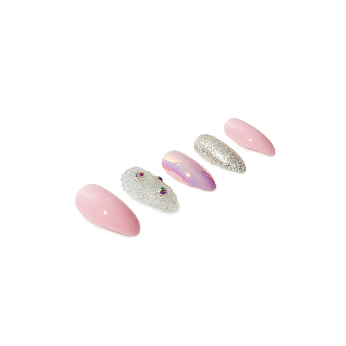 5-piece set of Ardell Nail Addict Pink Ice artificial nails