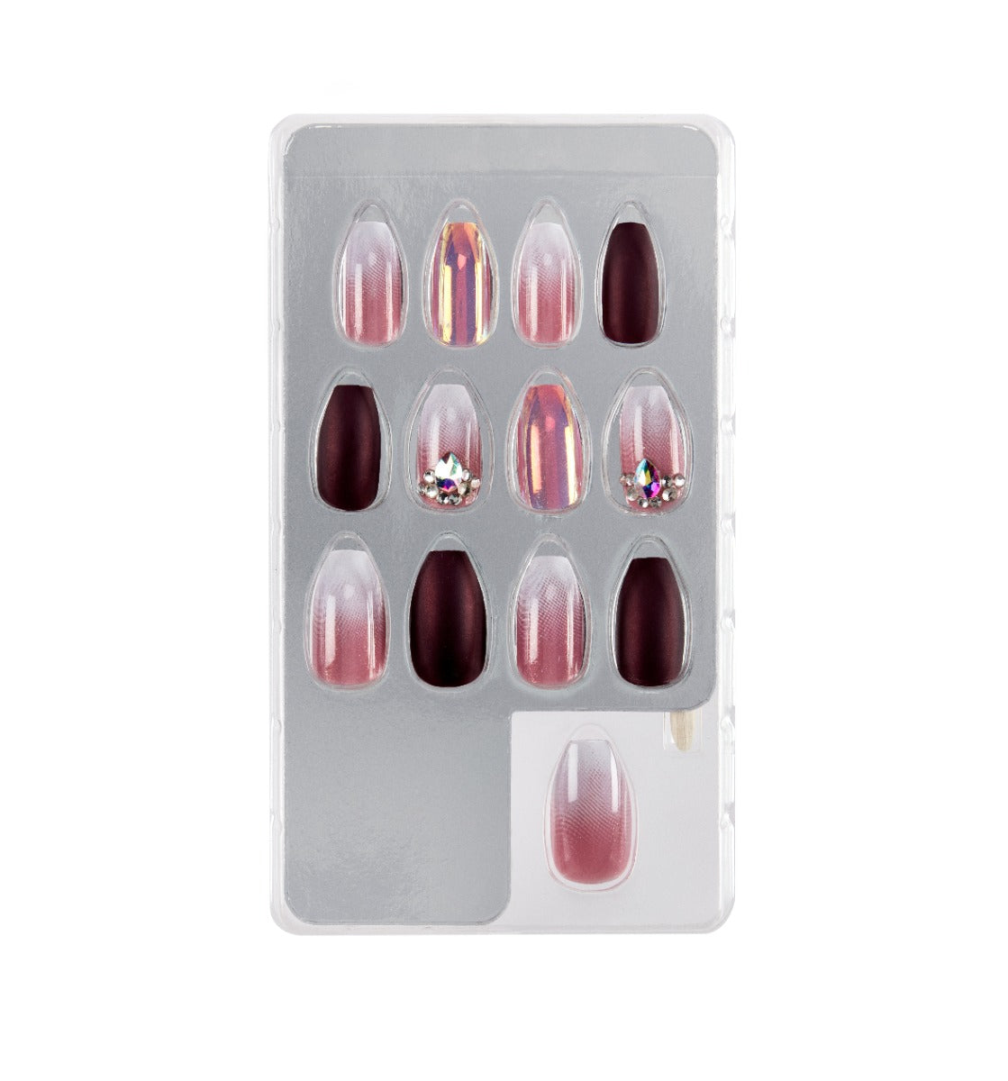 Frontage of Ardell Nail Addict Sparkling Tiara color shade placed in packaging