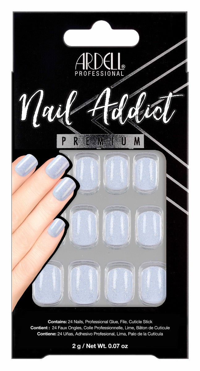 Front of Ardell Nail Addict Premium Nail Set, Crystal Glitter retail box