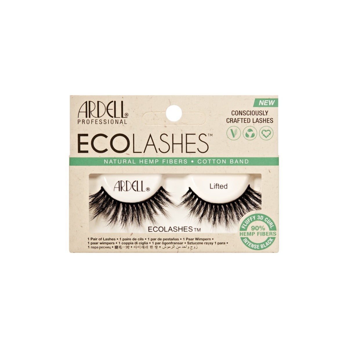 1 pair of lashes in packaging  
