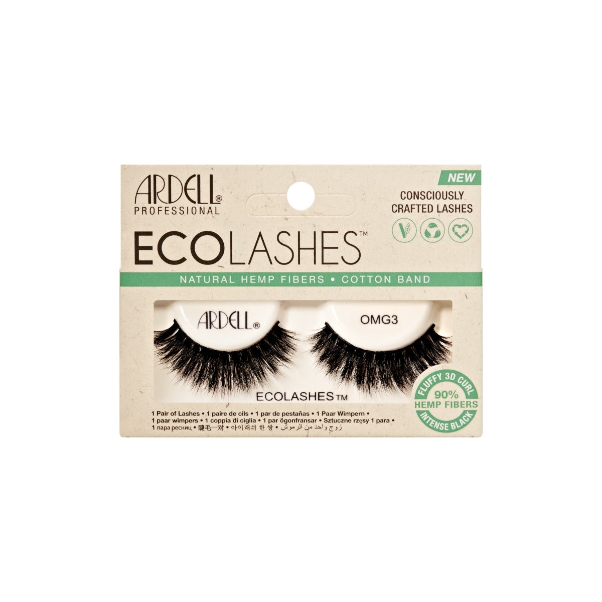 1 pair of lashes in packaging  
