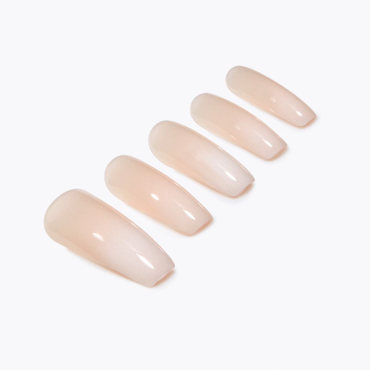 5 sample strip nails on a white background