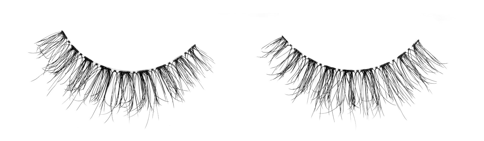 Ardell Naked Lashes 430 a round style with lashes that are shorter, curl and crisscross