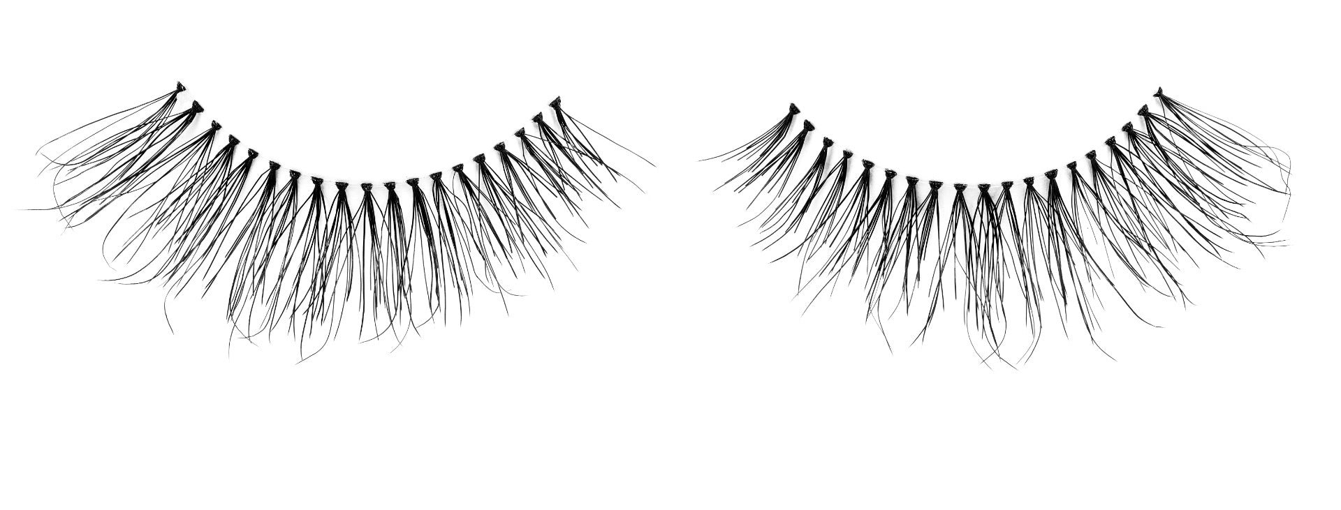 Ardell Naked Lashes 432 featuring a winged shape, medium volume fibers in different lengths 
