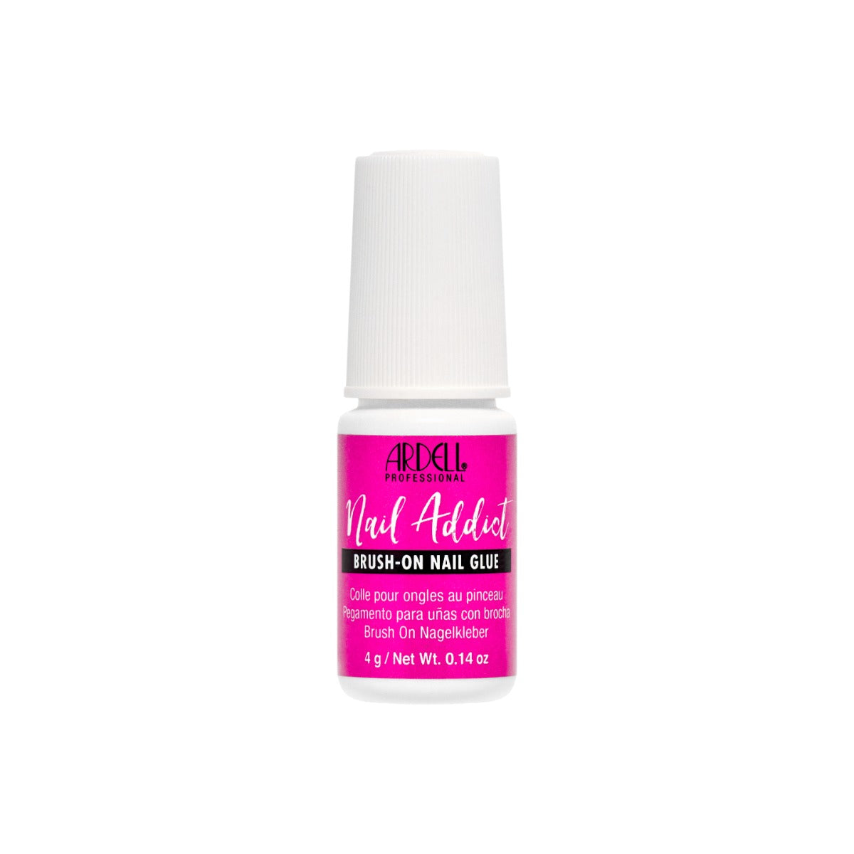 Capped bottle of Ardell Nail Addict Brush-On Nail Glue