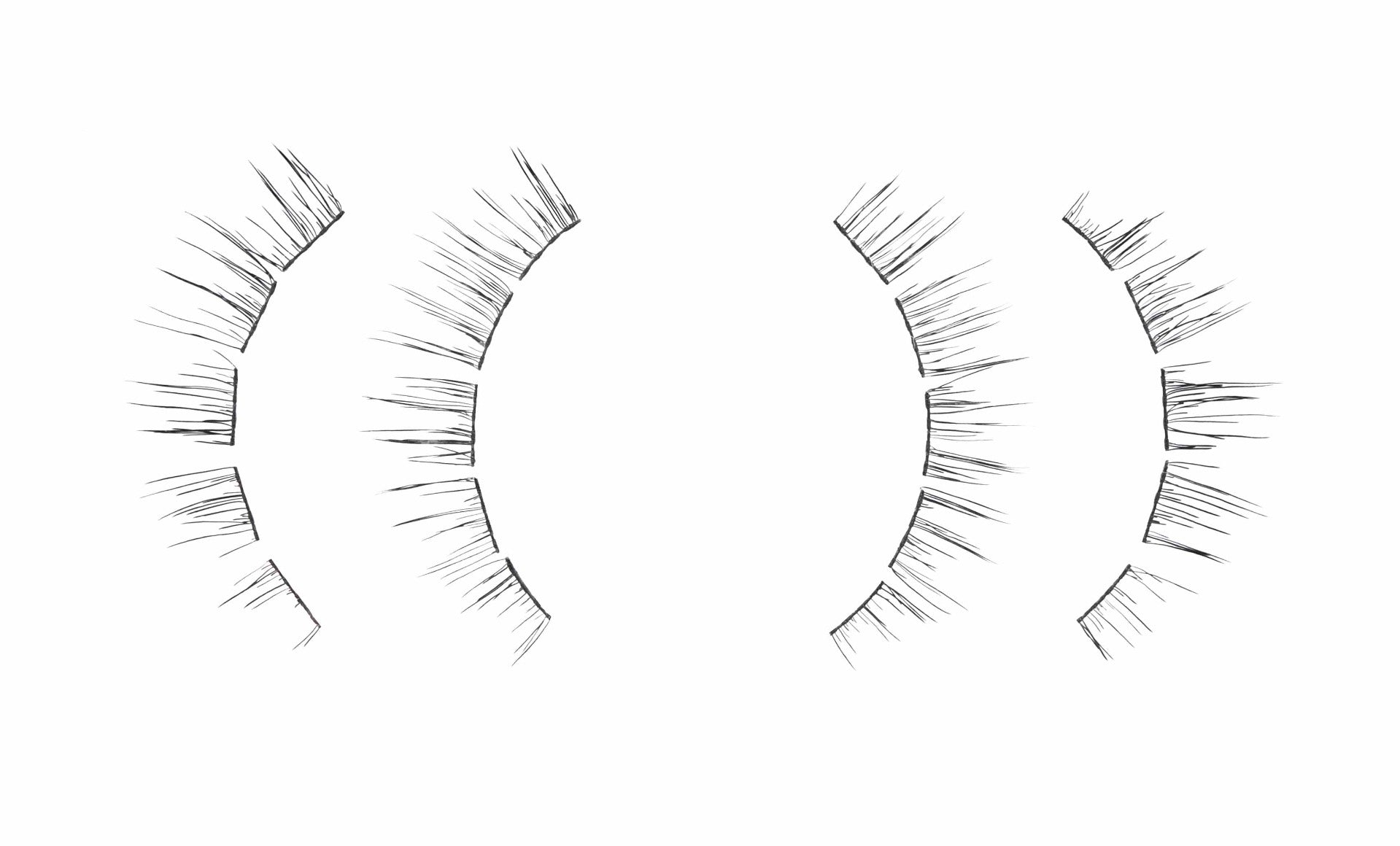 2 Pairs of Ardell,X-tended Wear #110 false lashes for lightweight effect
