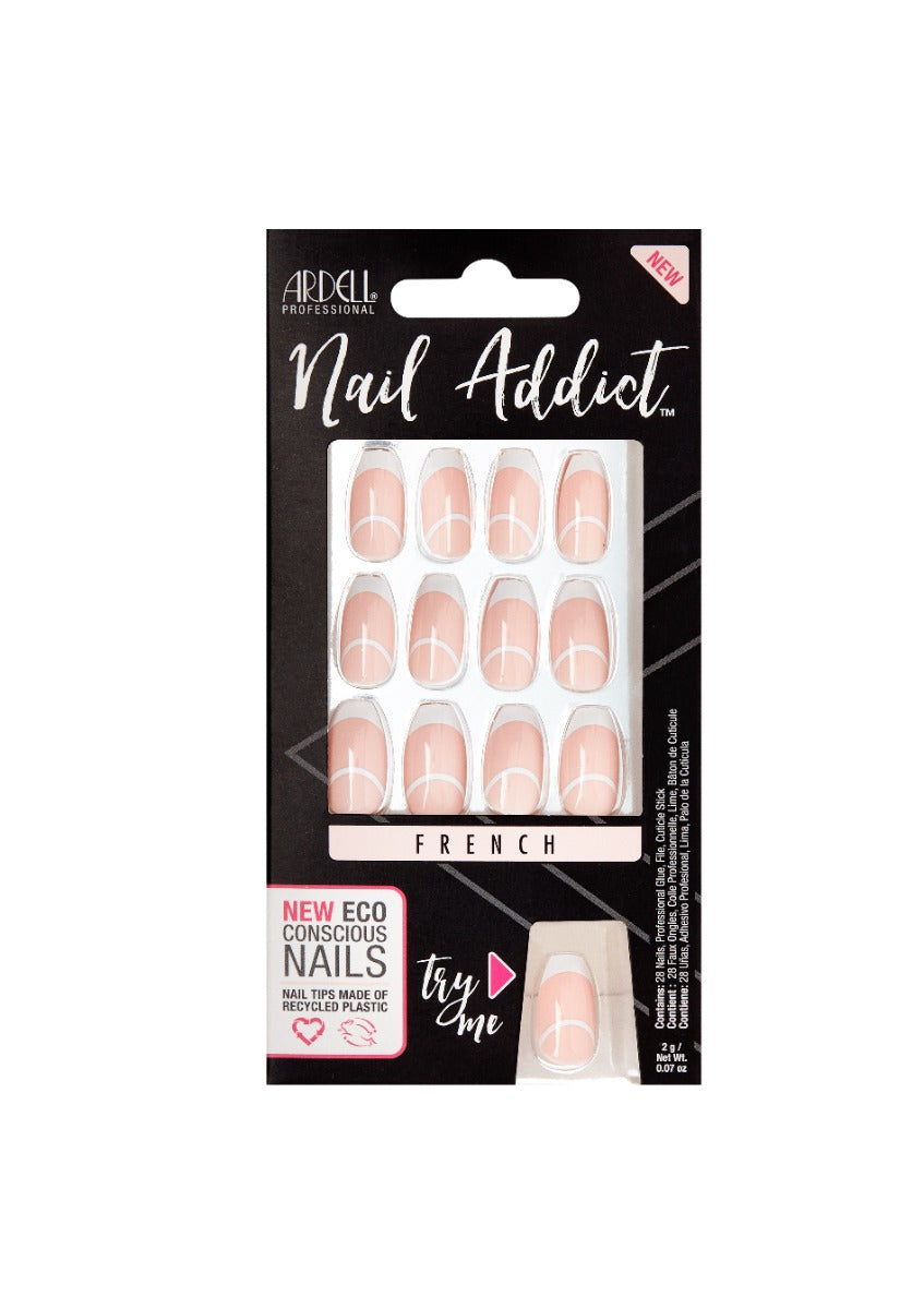 Front of Ardell Nail Addict Eco French Bandeau color shade retail box
