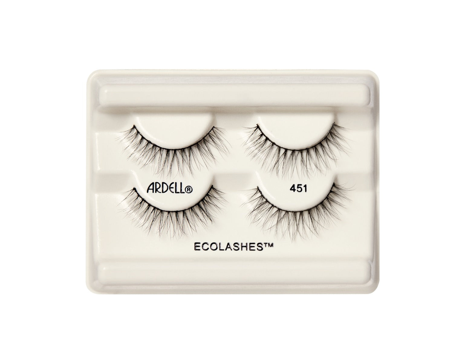 Two pairs of Ardell Eco Lashes 451 out side of packaging 