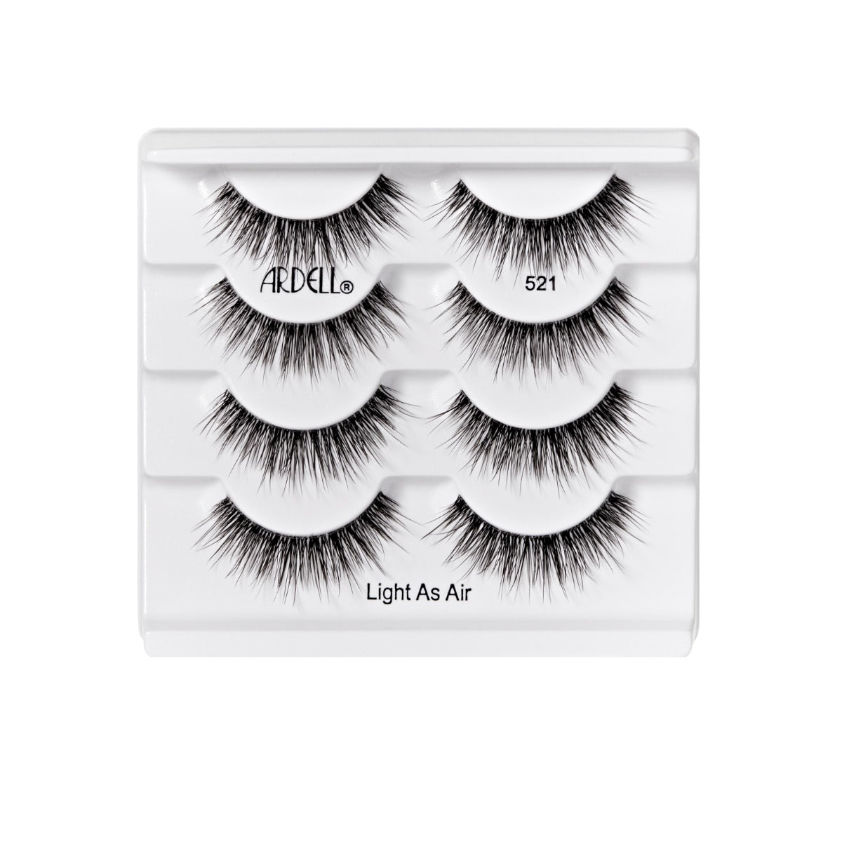4 pair of lashes on tray 
