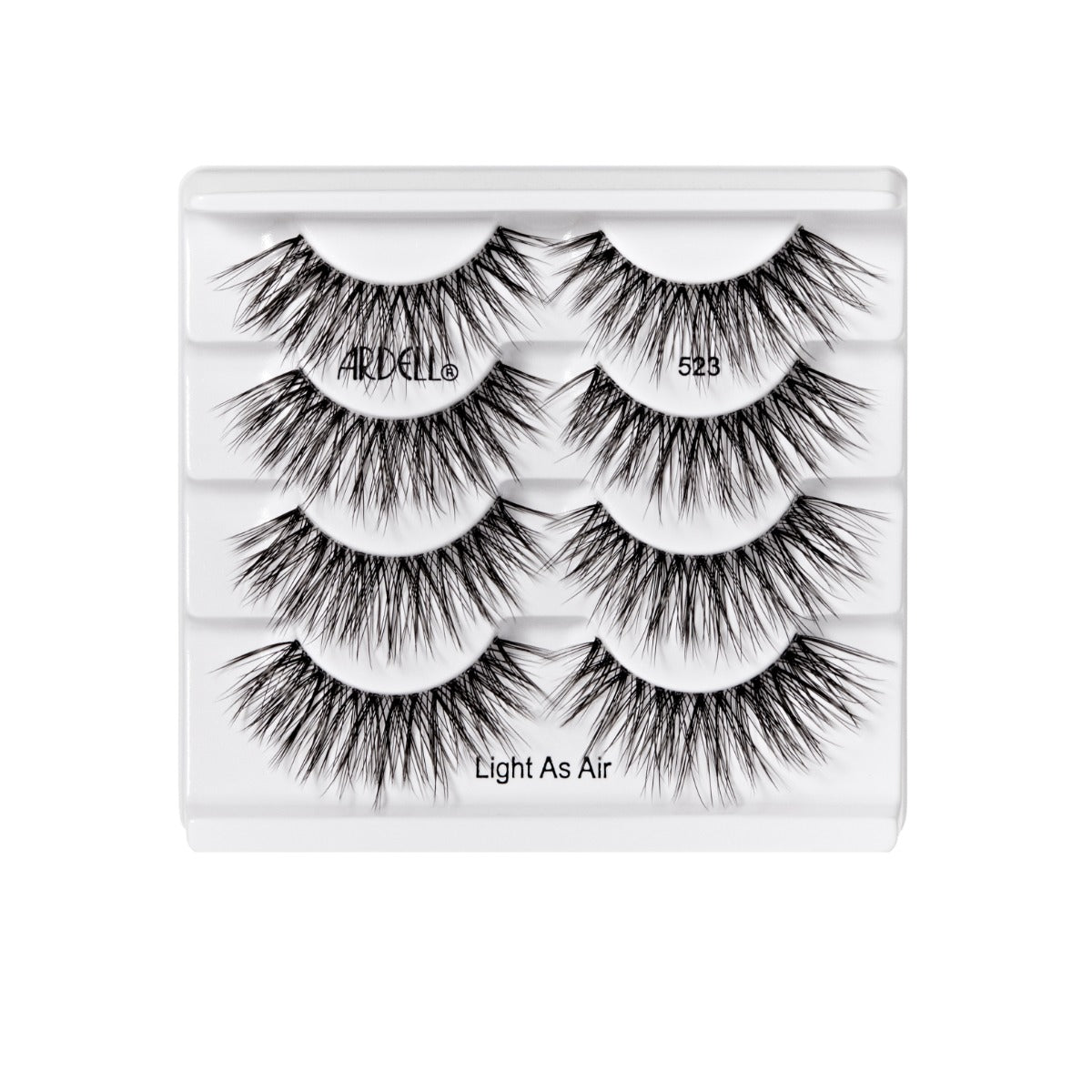 4 pair of lashes on tray 
