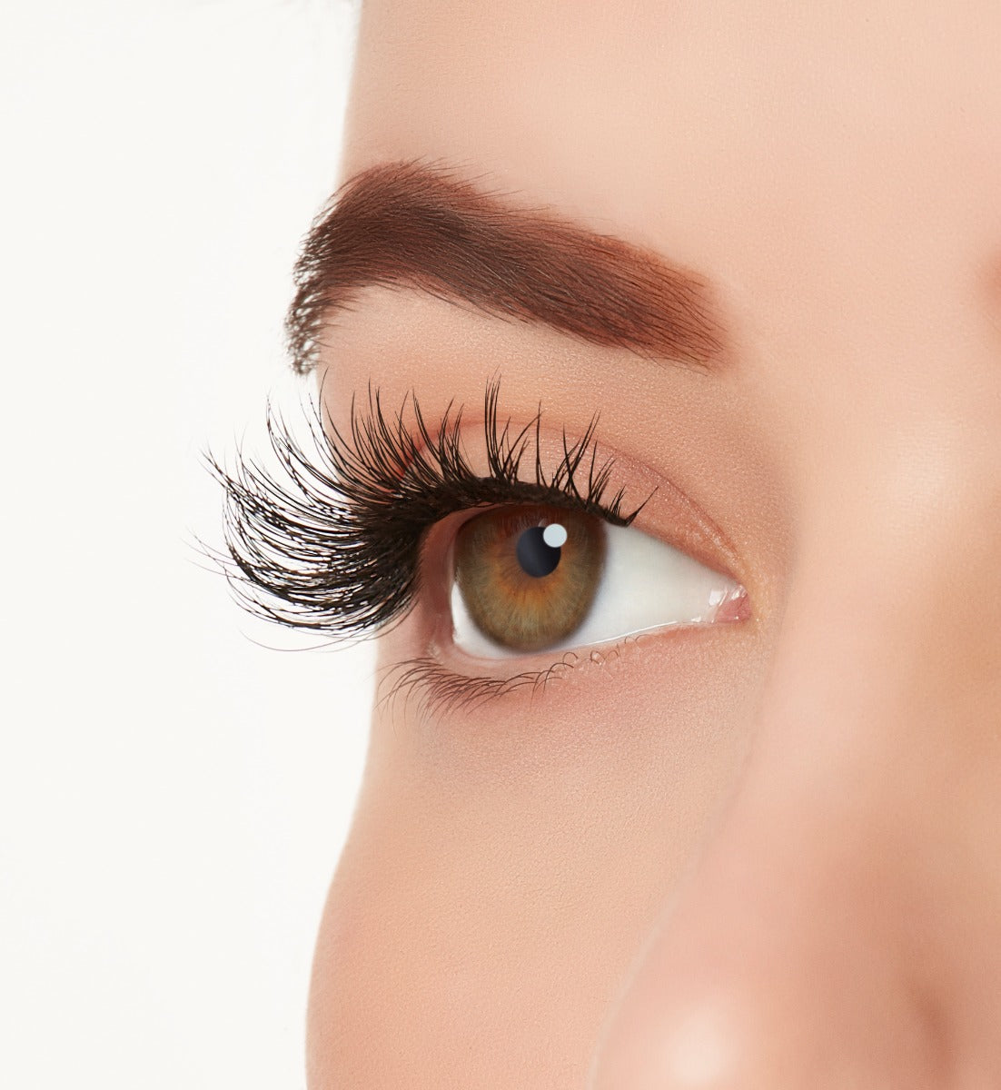 Side view of a model wearing Ardell Active Lash Gainz  lashes